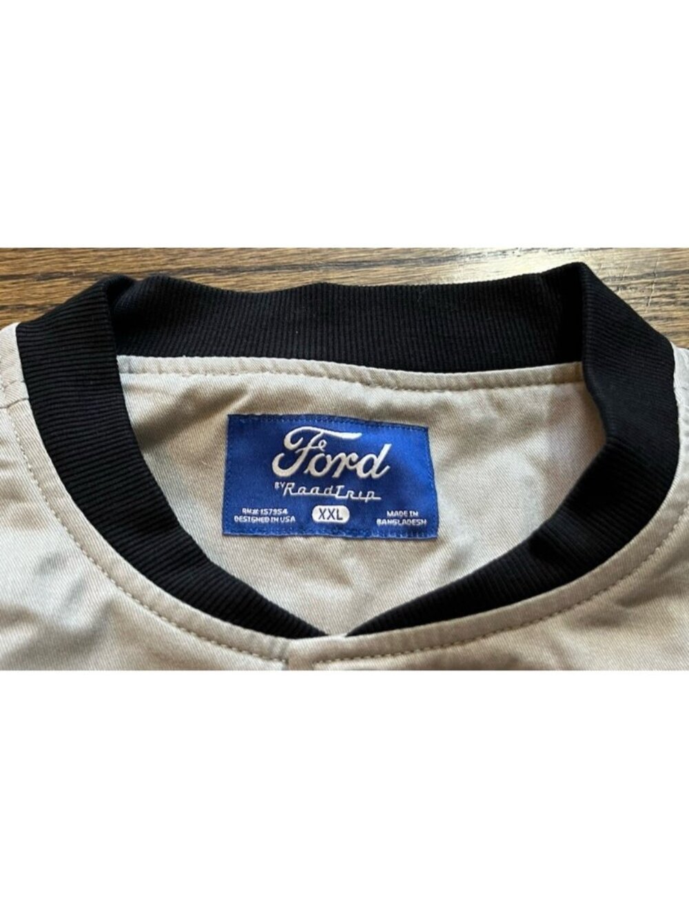 Ford Bronco Snap Button Bomber Jacket Men’s XXL - Light Gray/Black Trim - NWT - Picture 5 of 14